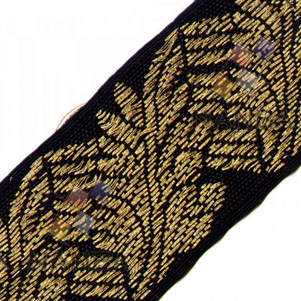 Uniform Black Lace with Gold Pattern