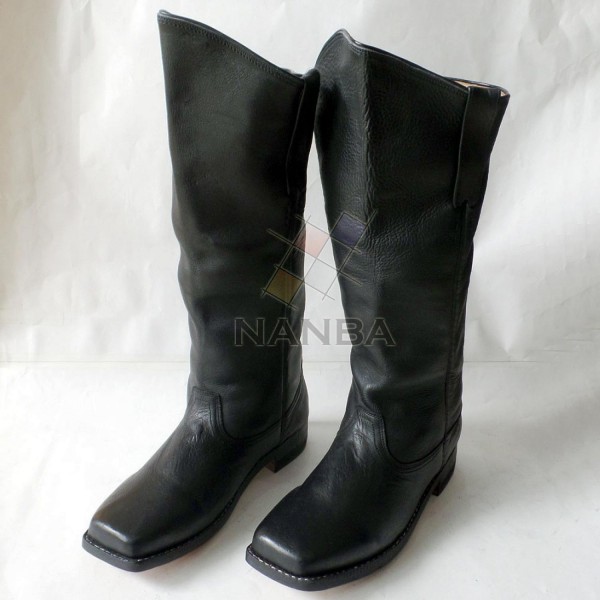 Civil War Leather Black Boots