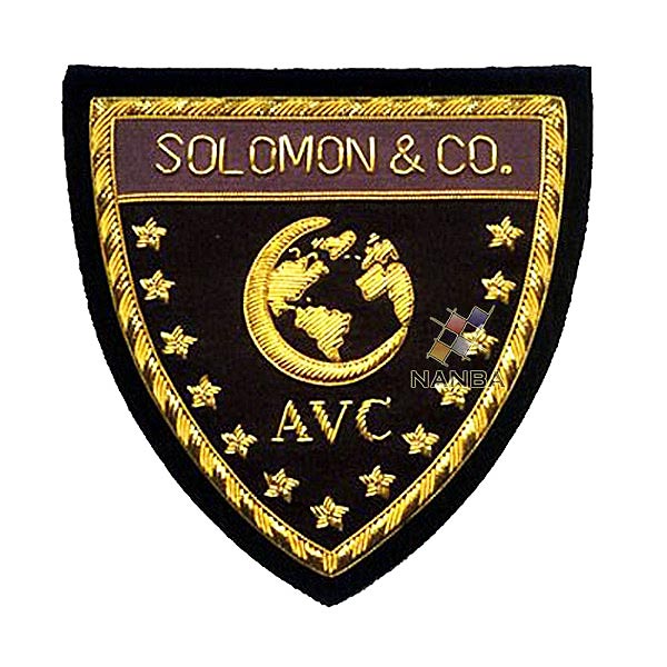 Bullion Embroidered Shield Badges