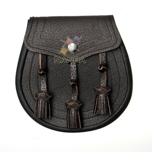 Dark Brown Classic Design Leather Sporran