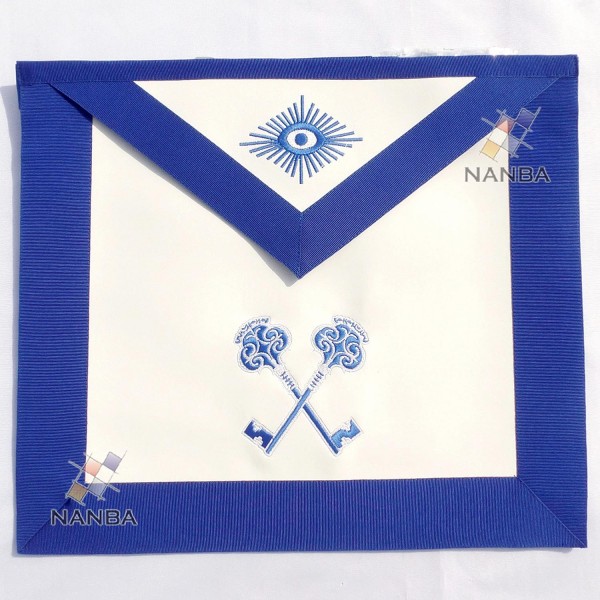 Hand Embroidery Masonic Blue Apron