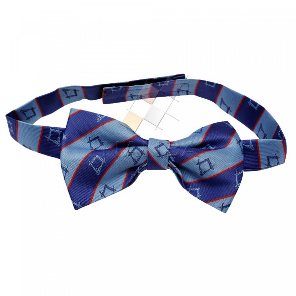 Masonic Bow Tie Blue Striped
