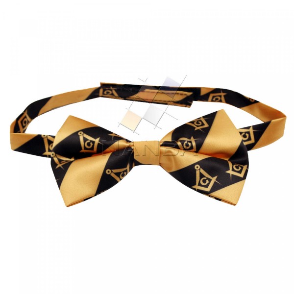 Masonic Bow Tie Yellow and Black | Freemason Bow Ties