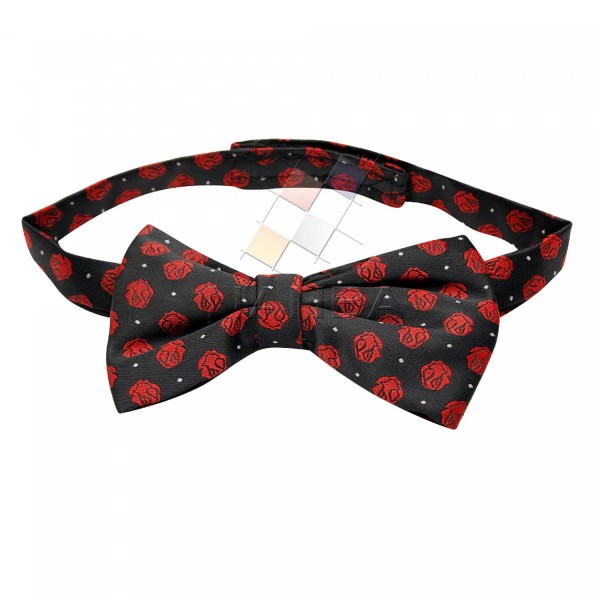 Masonic Bow Tie Rose Croix polkadot with Red Logo
