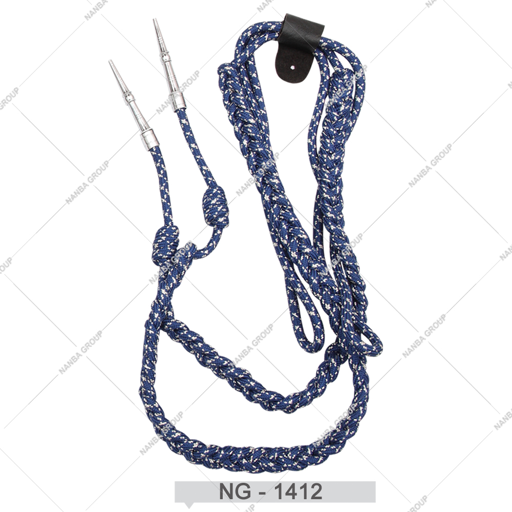 NG - 1412 Whole Sale Uniform Aiguillettes Shoulder Cords With Bullion Wire Material And Metal Tips