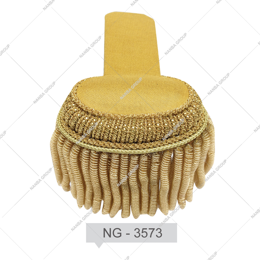 NG - 3573 High Quality Bullion Shoulder Boards with Woolen Padded Board Customized Fashion Epaulettes