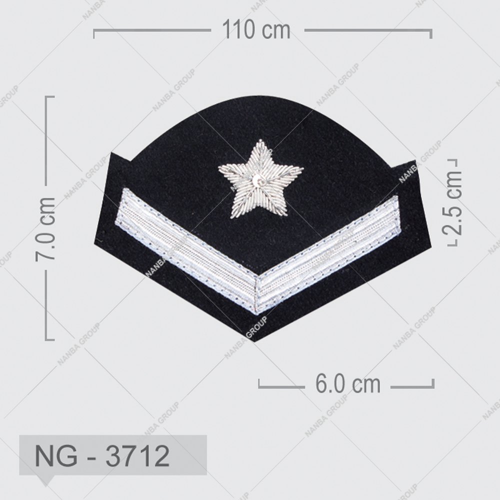 NG - 3712 Wholesale Low MOQ Custom Made Chevron Factory Uniform with Satin Fabric Embroidery Rank NANBA GROUP