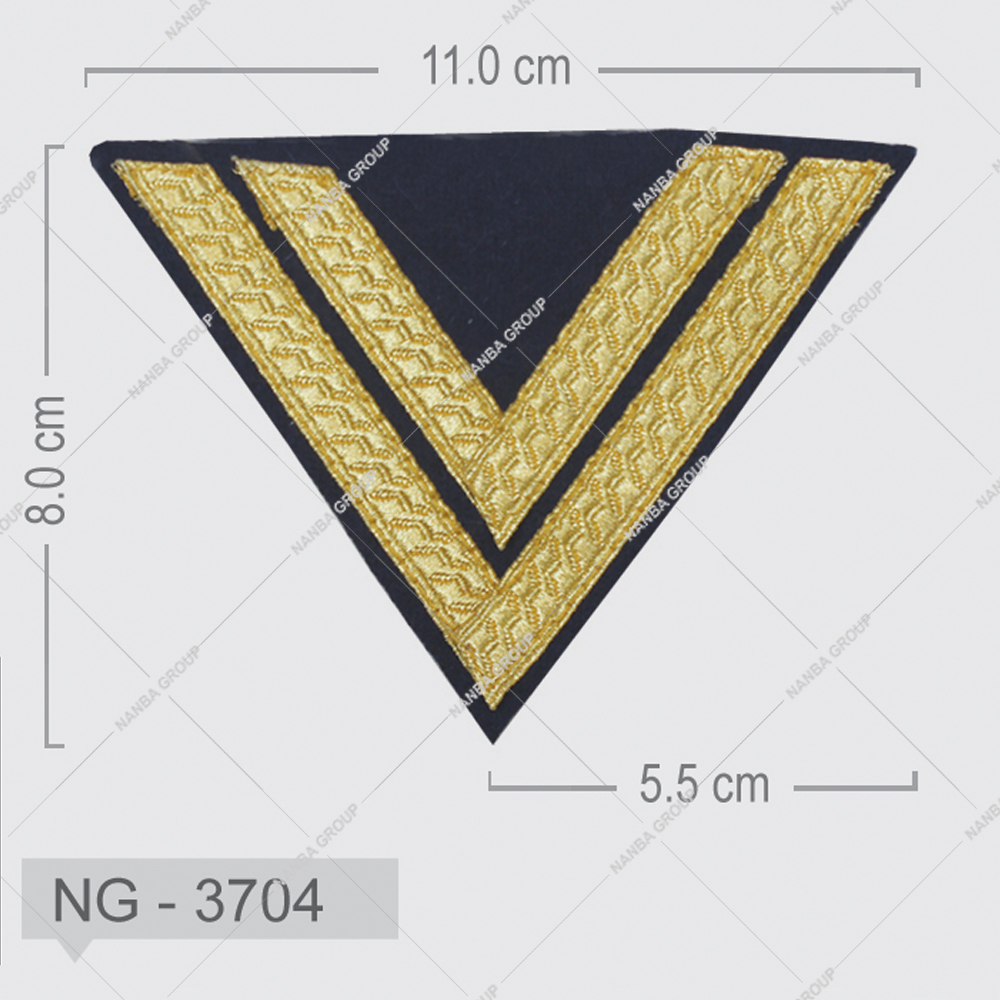 NG - 3704 Wholesale Rate NANBA GROUP Customized Satin Fabric Hand Made OEM Service Uniform Chevrons Hot Sell High Quality No Strap