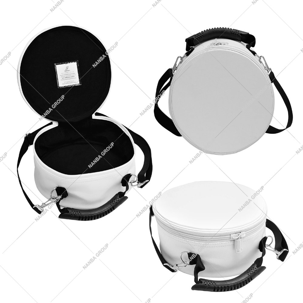 Photo-08 Freemason Masonic Fez Cap Case – Premium Imitation Leather, Portable Hat Storage & Display Box (White)