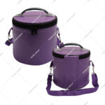 NANBA GROUP Deluxe Masonic Purple Fez Cap Case Lightweight Imitation Leather Zipper Closure | Hat/Cap Storage