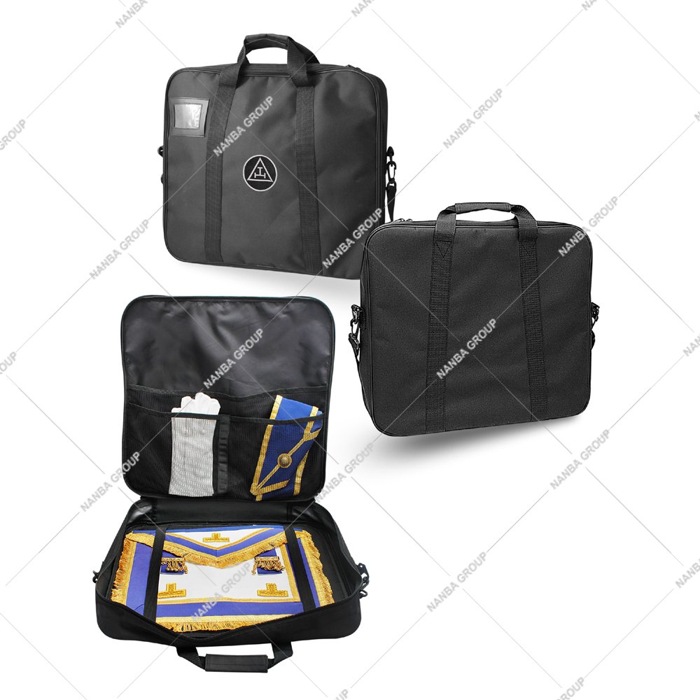 Phot-09 Provincial Soft Corduroy Case Zipper Royal Arch Emblem Embroidery Premium Quality for Freemasons-Eco-Friendly Lightweight