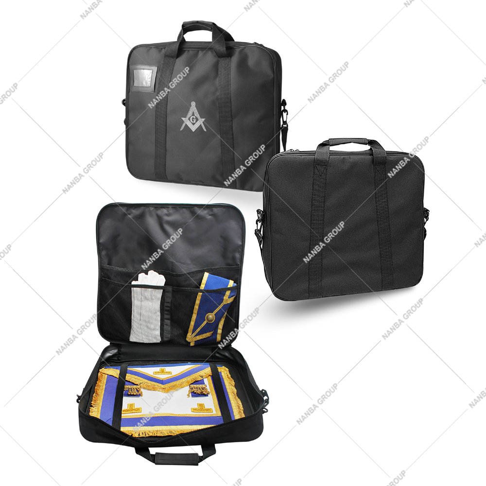 Phot-09 NANBA GROUP Provincial Soft Case-Cordura Freemason (G) Square Compass Premium Quality Masonic Regalia Case Zipper Closure
