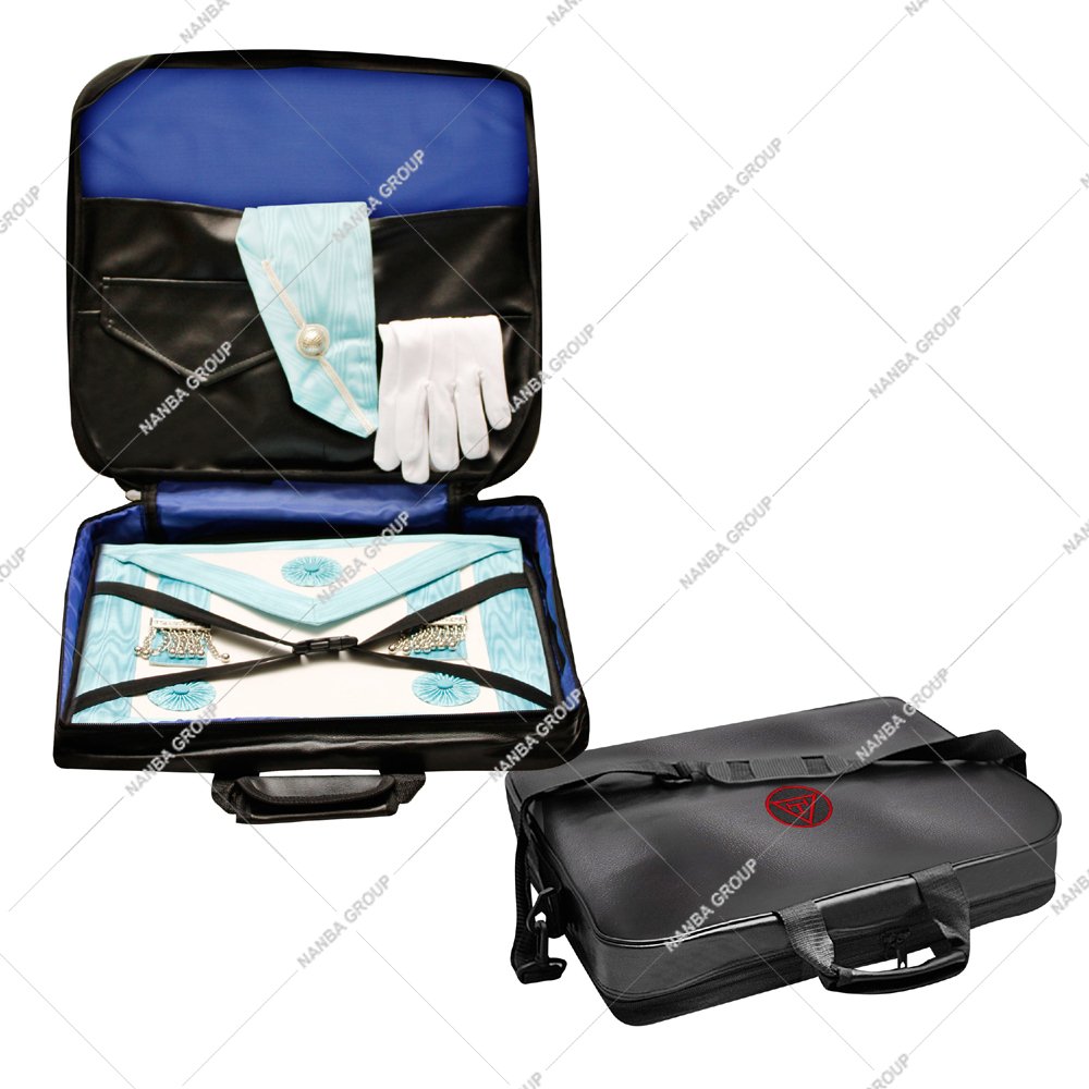 Photo-07 MM Soft Case – Imitation Leather Emblem Embroidery Royal Arch Leather Apron Holder & Detachable Shoulder Bag Strap