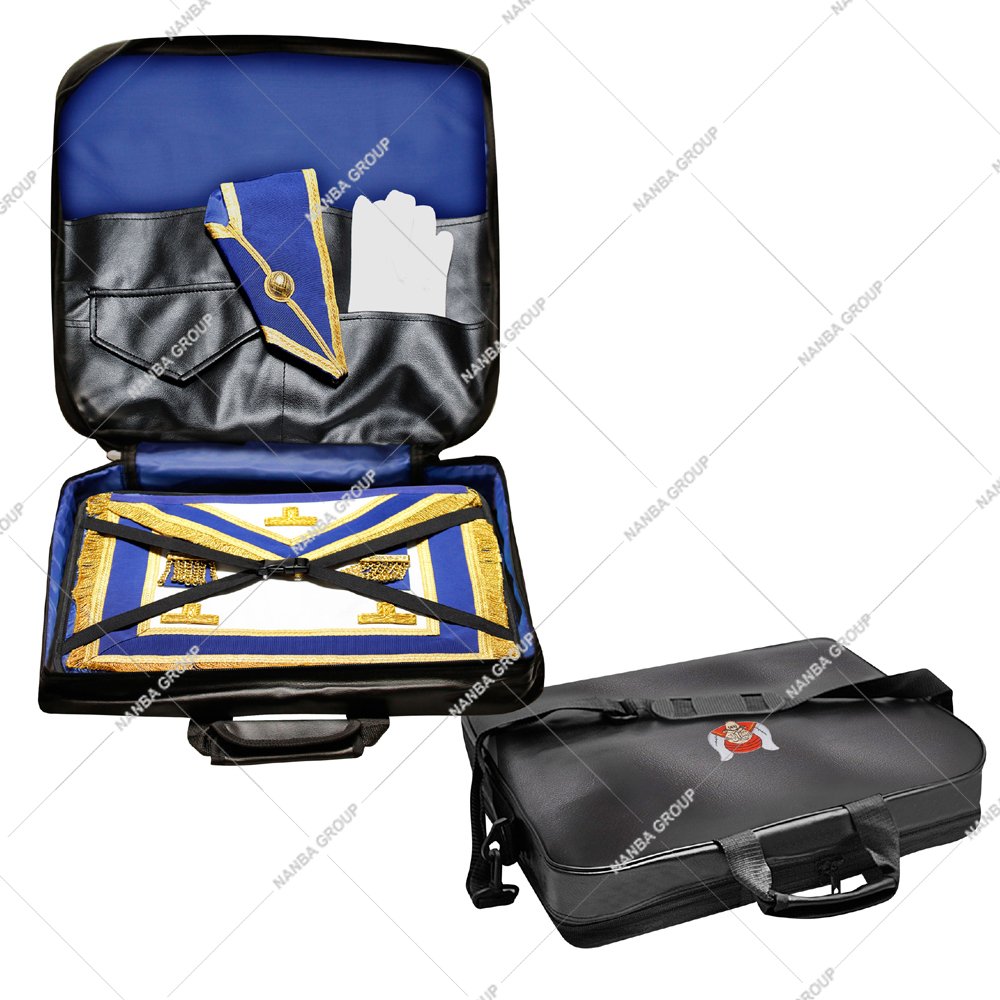 Photo-07 Provincial Soft Case Lightweight Imitation Leather Zipper Closure Eco-Friendly Luxury Classic Masonic Apron Carrying Bag