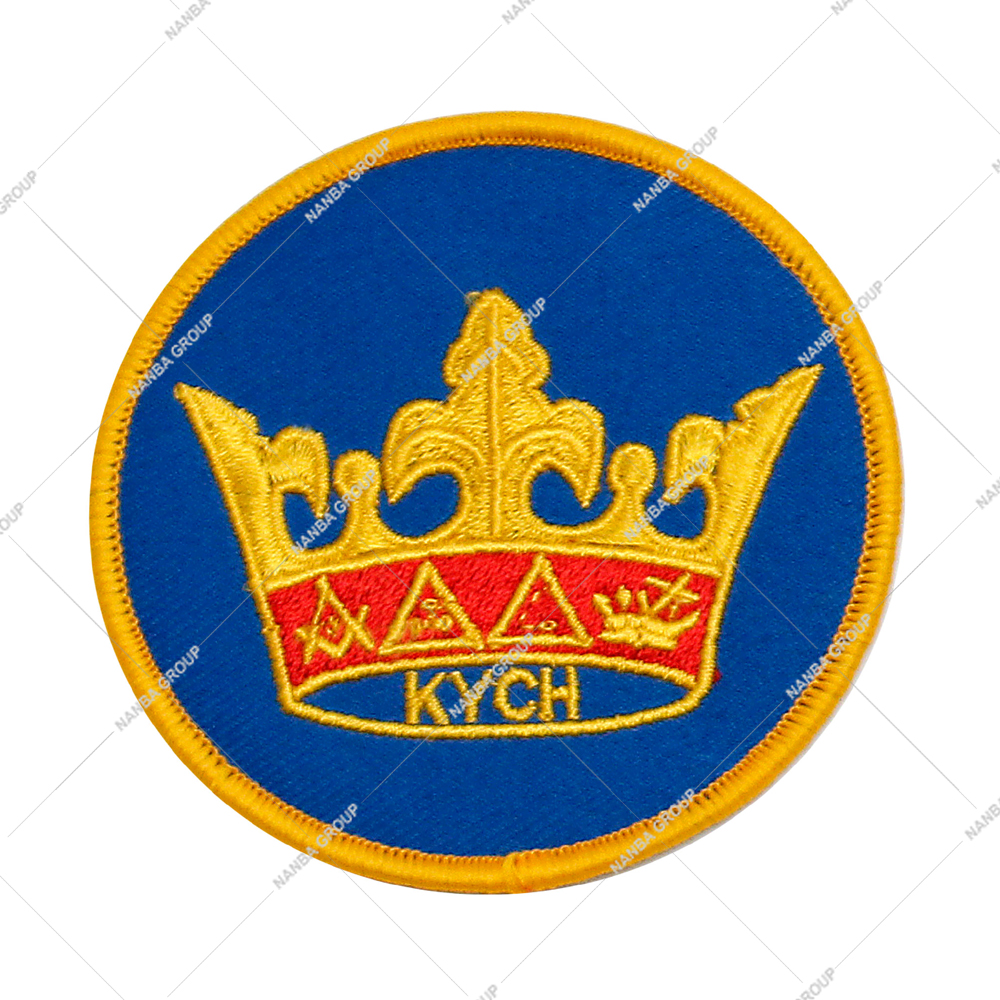 Photo-07 Embroidered Patch Featuring the Gold Crown Emblem of The Knights of the York Cross