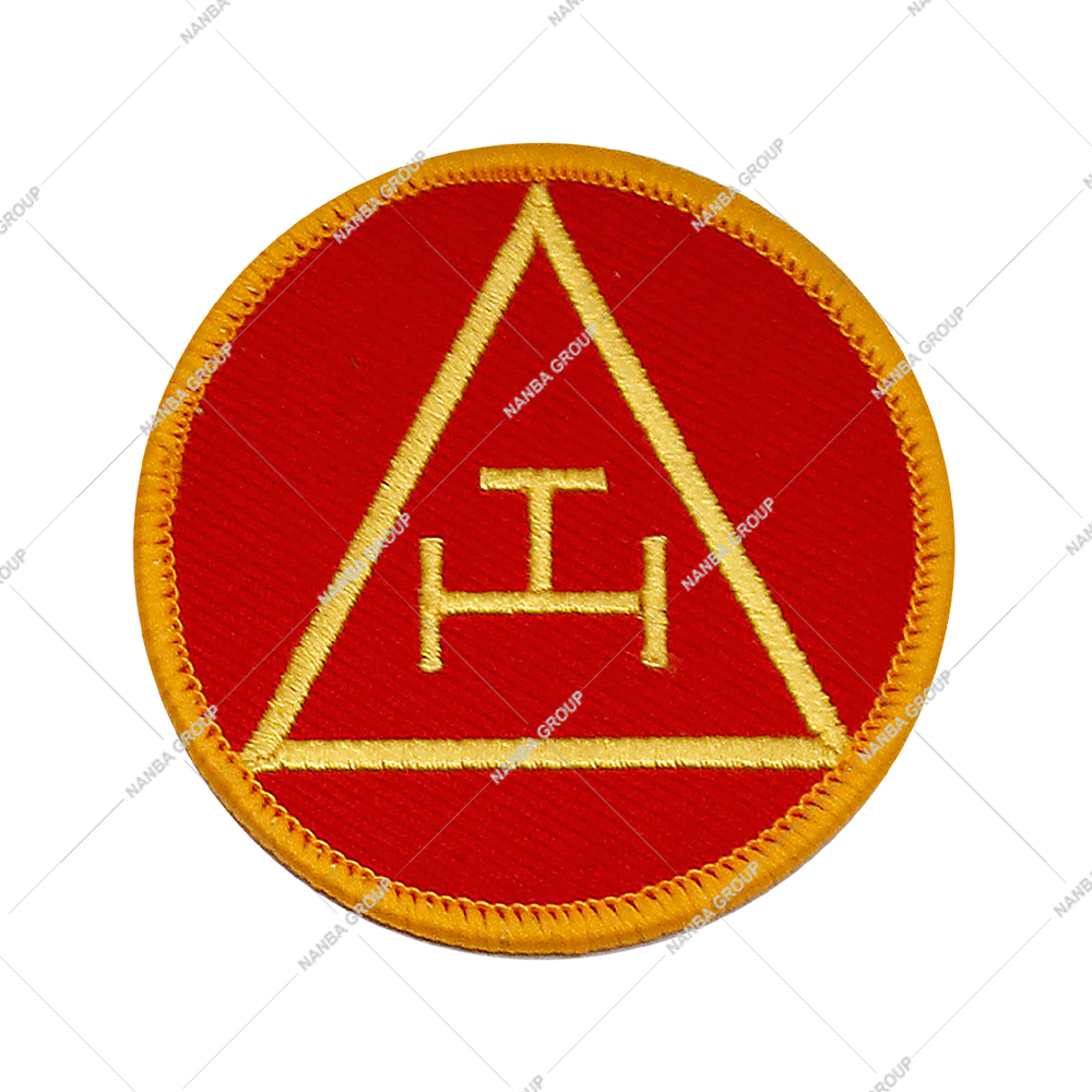 Photo-07 Masonic Royal Arch Triple Tau embroidered patch, available in 2-inch or 3-inch sizes for jackets or regalia Freemason