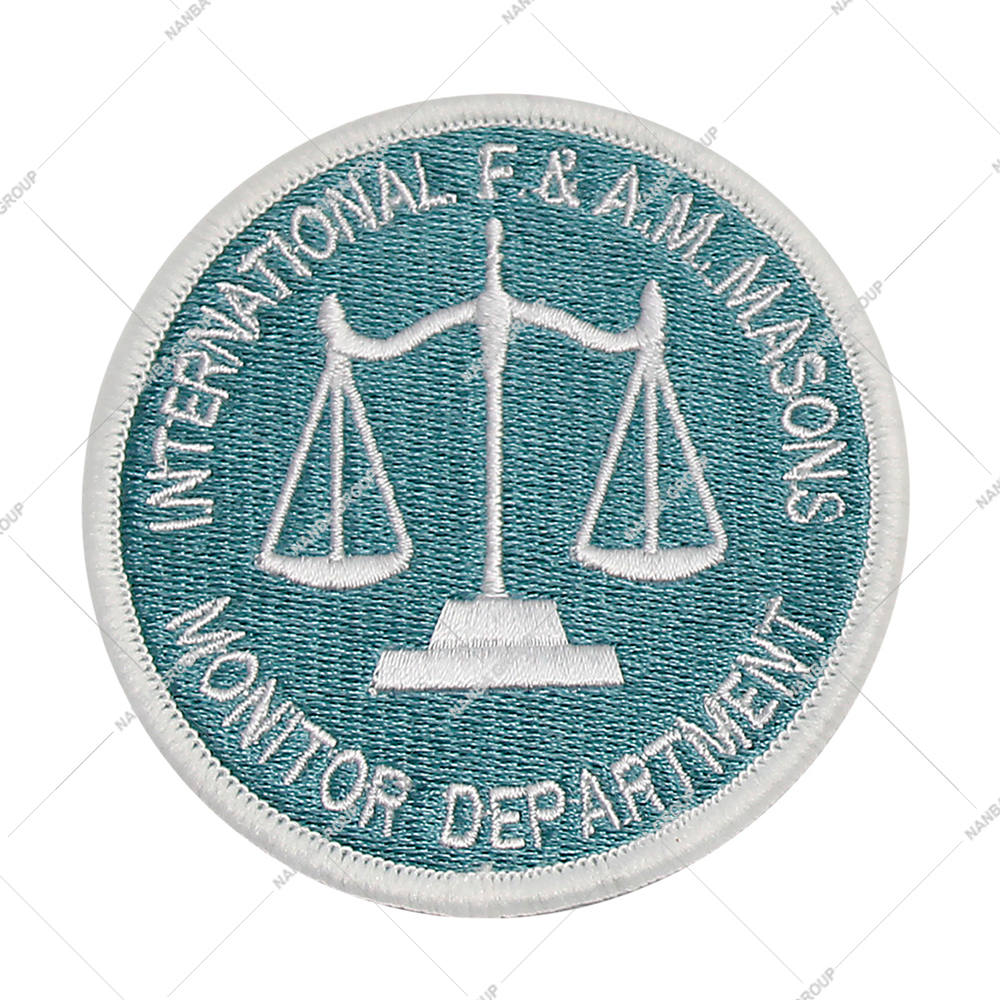 Photo-07 Embroidered International Mason Monitor patch Embroidered Patch Designed For Apparel jackets or shirts