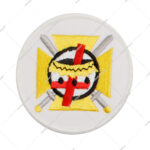 Knights Templar Cross & Crown Round Embroidered Masonic Patch Multicoloured 3” Diameter