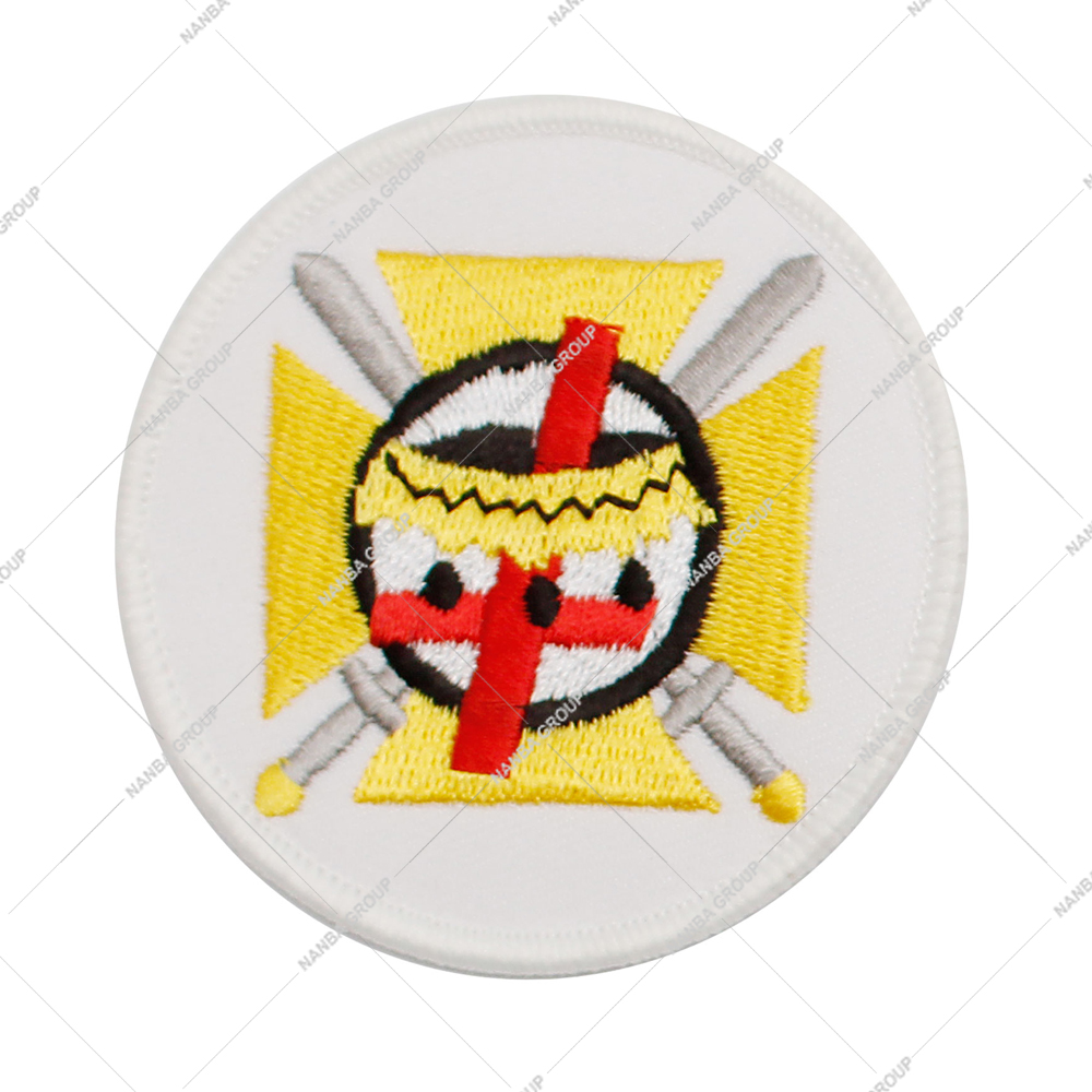 Photo-07 Knights Templar Cross & Crown Round Embroidered Masonic Patch Multicoloured 3” Diameter