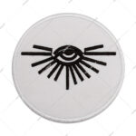 Masonic Exchange All Seeing Eye Round Embroidered Patch – White & Black 1 1/2” Diameter