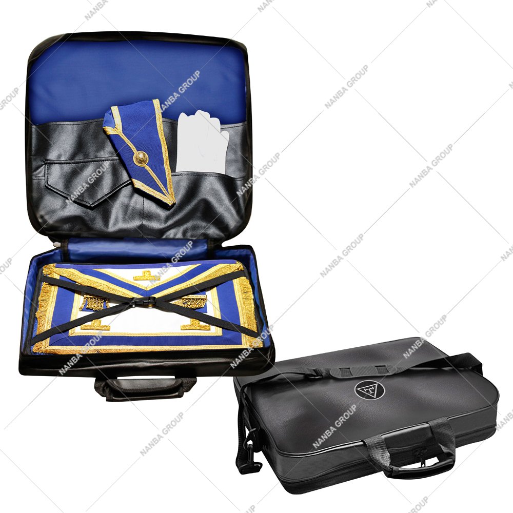 Photo-07 Provincial Soft case Imitation Leather – With Royal Arch Emblem Embroidery Soft Case Masonic Regalia Apron Case (Provincial)