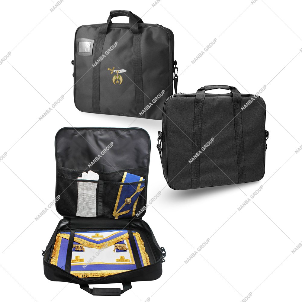 Photo-09 Provincial Soft case – Cordura Emblem Embroidery Masonic Shriner Masonic Apron Carrying Shoulder Bag Provincial Regalia Kit Bag