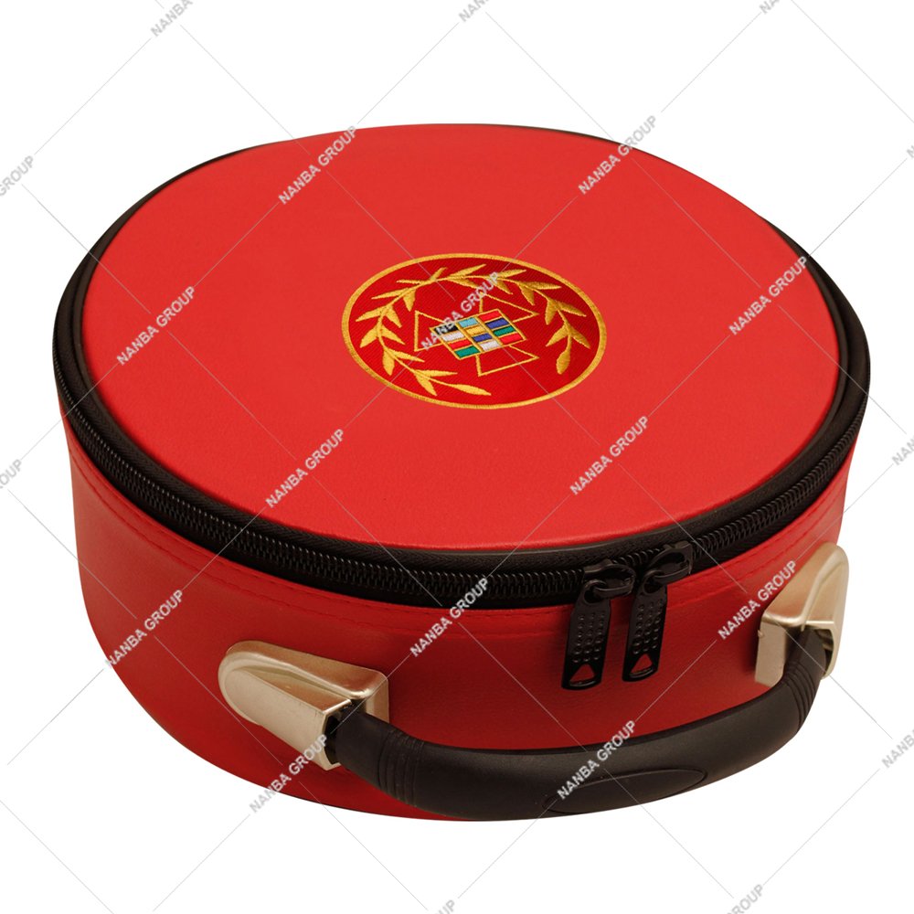 Photo-06 Masonic Royal Arch Past Grand High Priest PGHP Crown Cap Case Red | Hat Carrying Bag