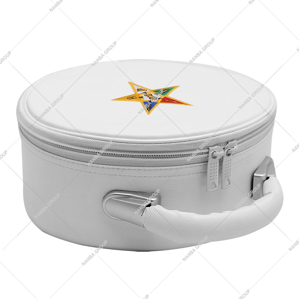 Photo-06 Machine Embroidery OES Star Case, Deluxe Masonic Cap Case, Imitation Leather, Hat/Cap