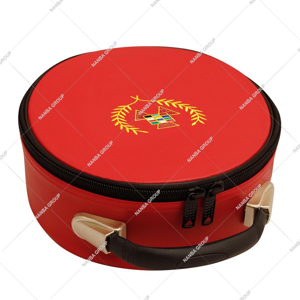 Photo-06 Masonic Royal Arch Past Grand High Priest PGHP Crown Cap Case Red | Hat Carrying Bag
