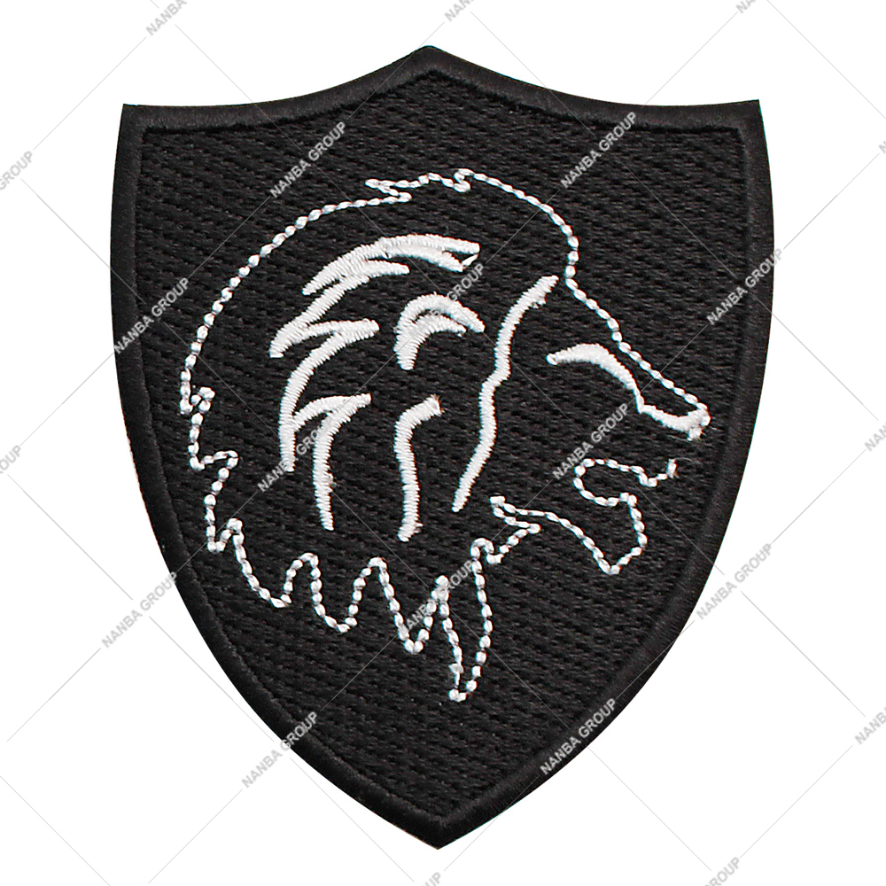 Photo-07 Lion Head Crest Coat of Arms Embroidered Premium Patch DIY Iron-on or Sew-on Decorative Badge Emblem