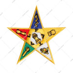 Order of the Eastern Star Embroidered Iron-On Square Masonic Patch-3″ Tall Canvas for Hats & Gifts