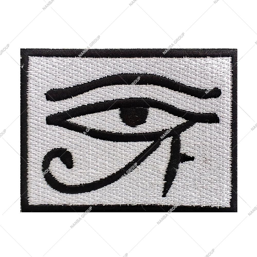 Photo-07 Quality Iron/Sew on Eye of Ra Patch Egyptian Horus symbol Power hieroglyphics