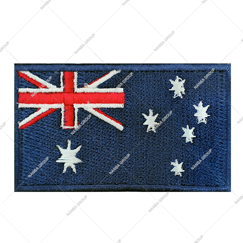 Photo-07 Australia National Flag Embroidered Iron on Sew On Patch Badge