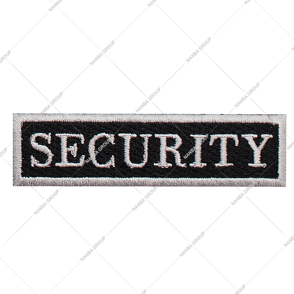 Photo-07 black and white embroidered security patch