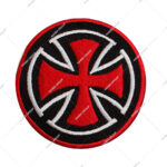 Maltese Cross Cloth Patch Embroidered Applique Sewing Clothes Apparel Accessories Badges Circular Red