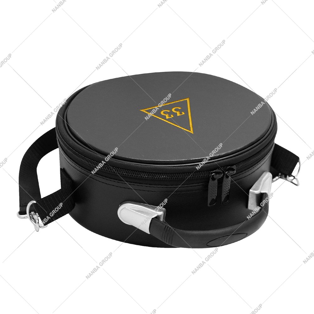 Photo-08 33rd Degree Scottish Rite Masonic Cap Case – Premium Imitation Leather, Portable Fez Storage & Display Box