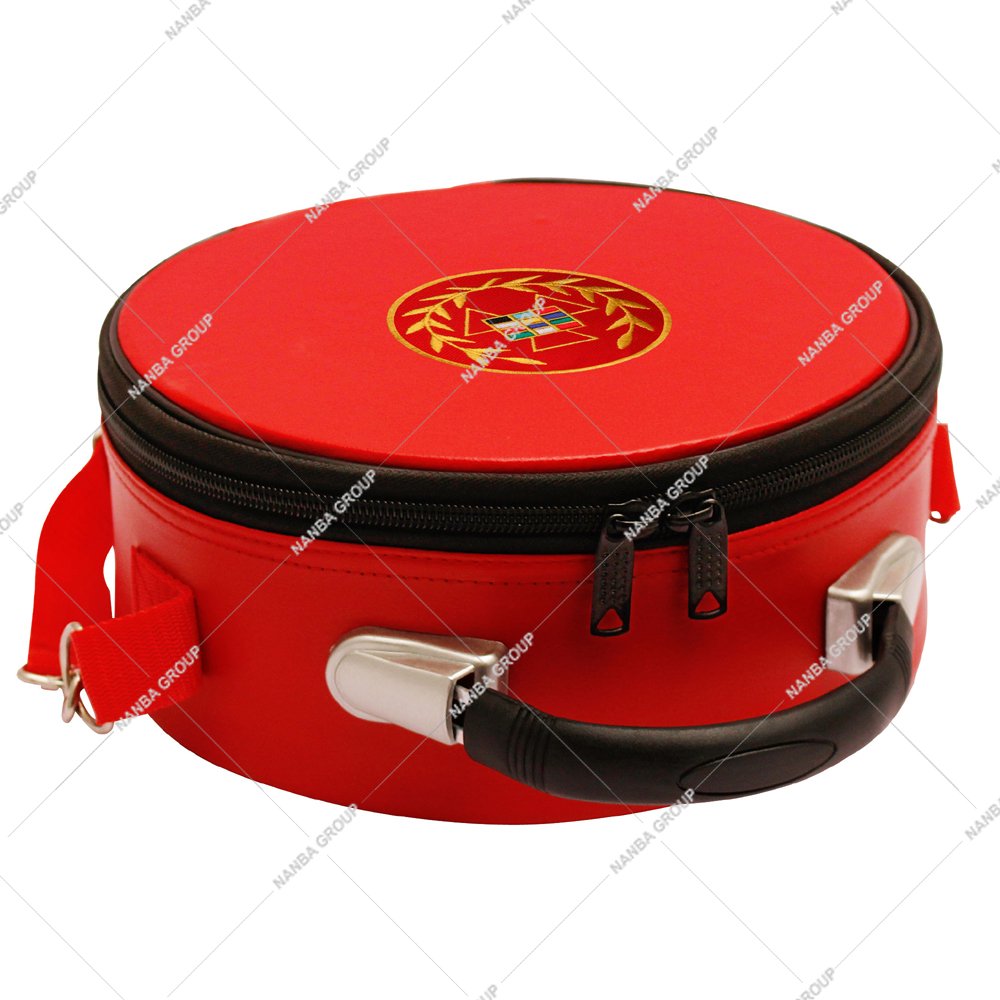 Photo-08 Past Grand High Priest Royal Arch Chapter Crown Cap Case – Red Leather