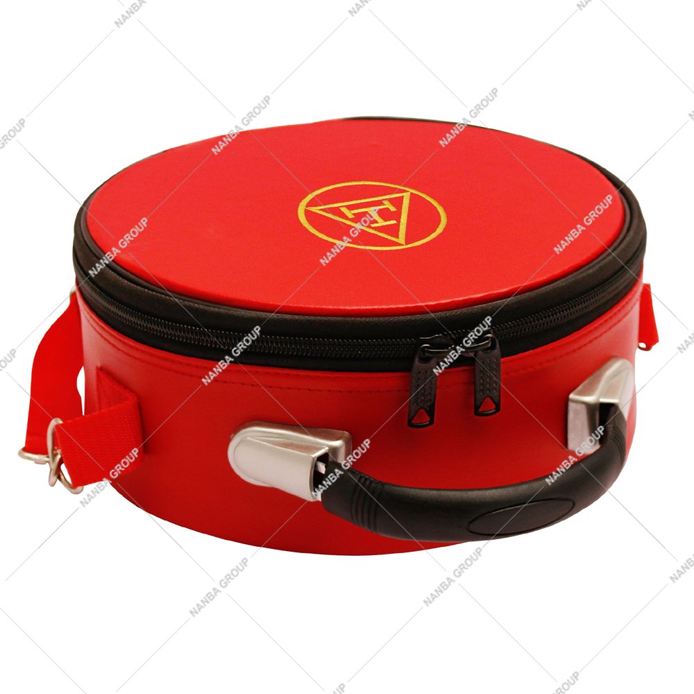 Photo-08 limited Masonic Royal Arch Chapter Crown Cap/Hat Case Red, Embroidered With Strip