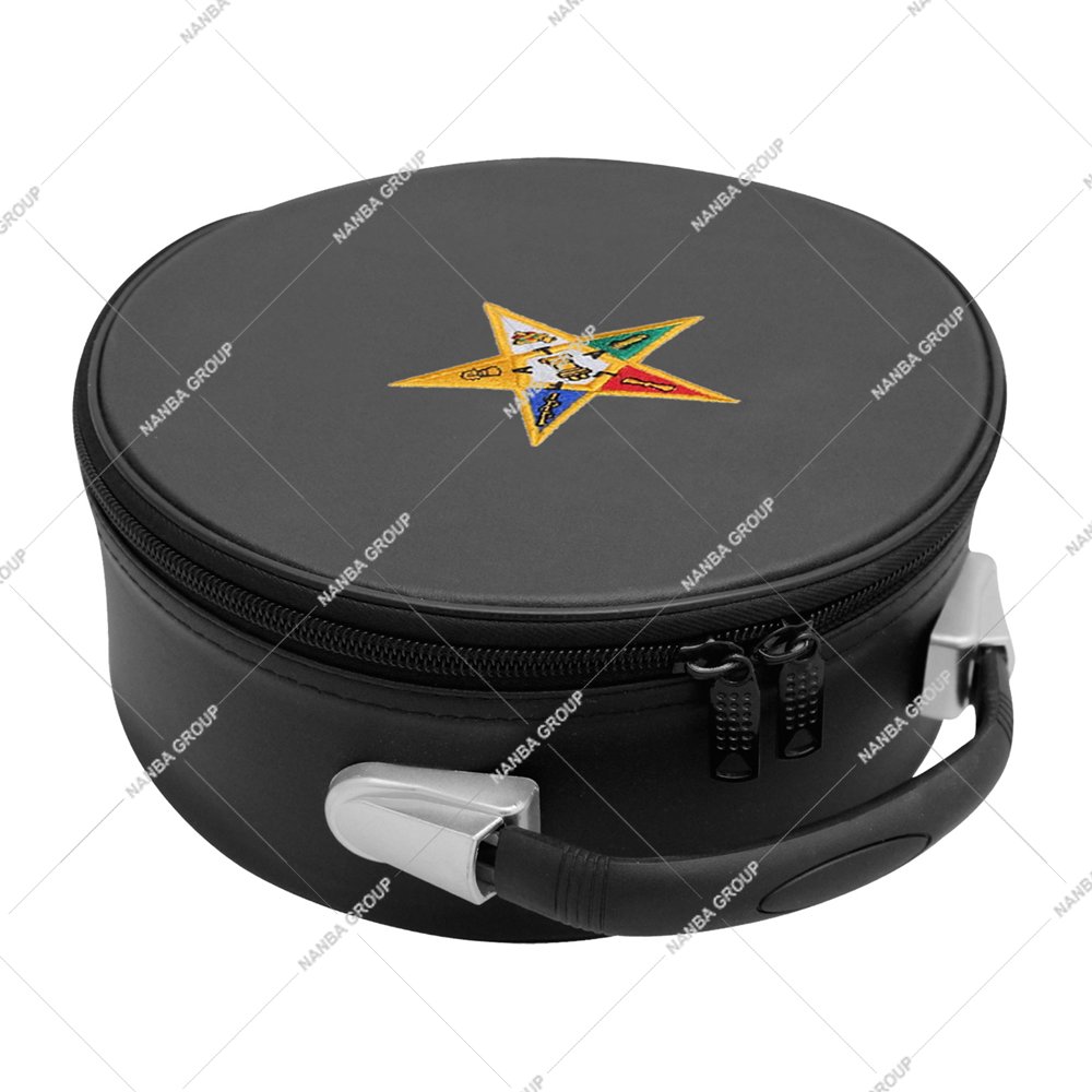 Photo-06 Masons Order of the Eastern Star (OES) Fez Case in Black Imitation Leather Without Strap