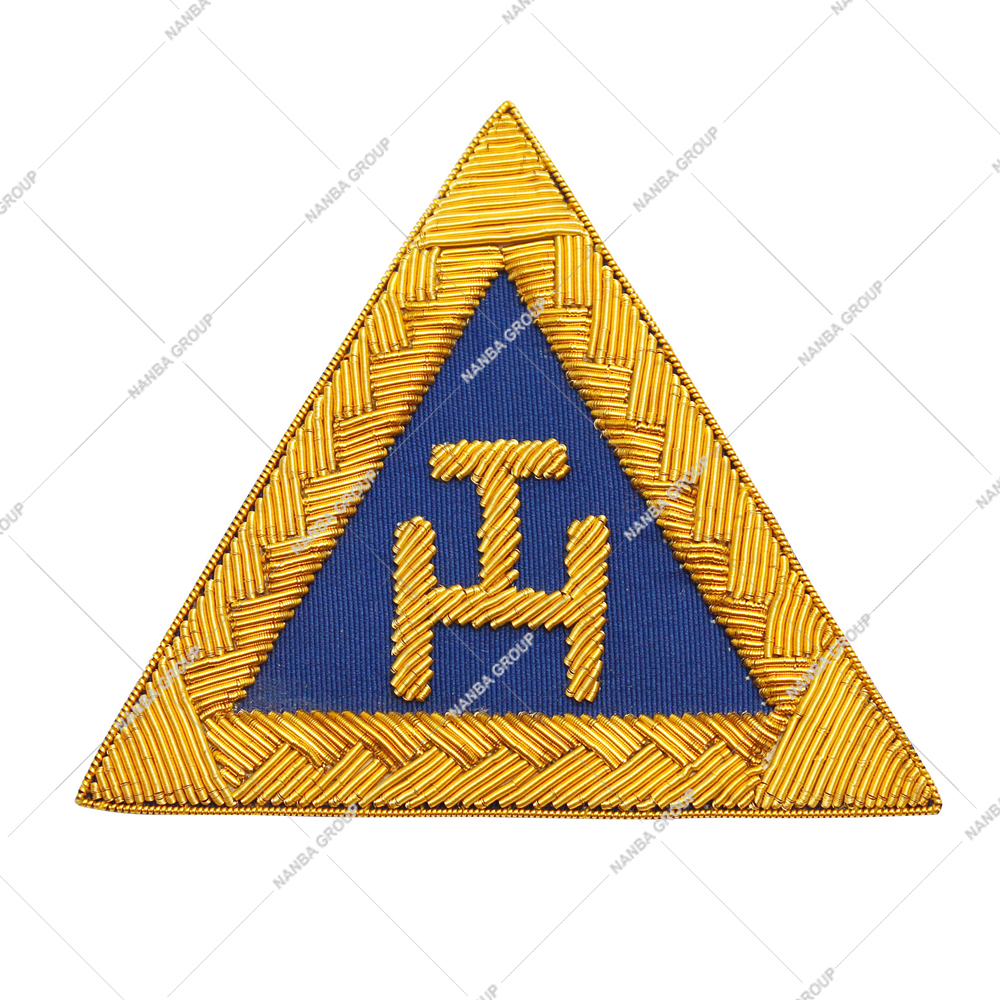 06 Royal Arch Triple Tau Embroidered Treengal Shape 6.5cm X6.5cm Provincial Apron Badge Used in Masonic Regalia