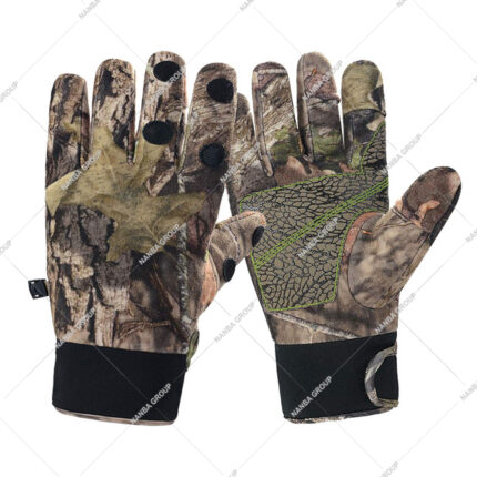 NANBA GROUP Custom Logo Camouflage Full Finger Polyester/Cotton Unisex Hunting Gloves