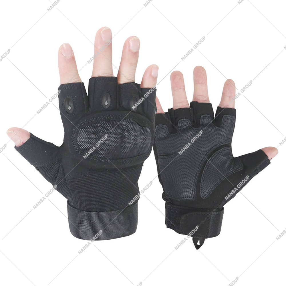 15 Wholesale Price Half Finger Back-of-hand Protective Pad Tactical Gloves Unisex Non-Slip Quick Drying Polyester/Cotton Summer