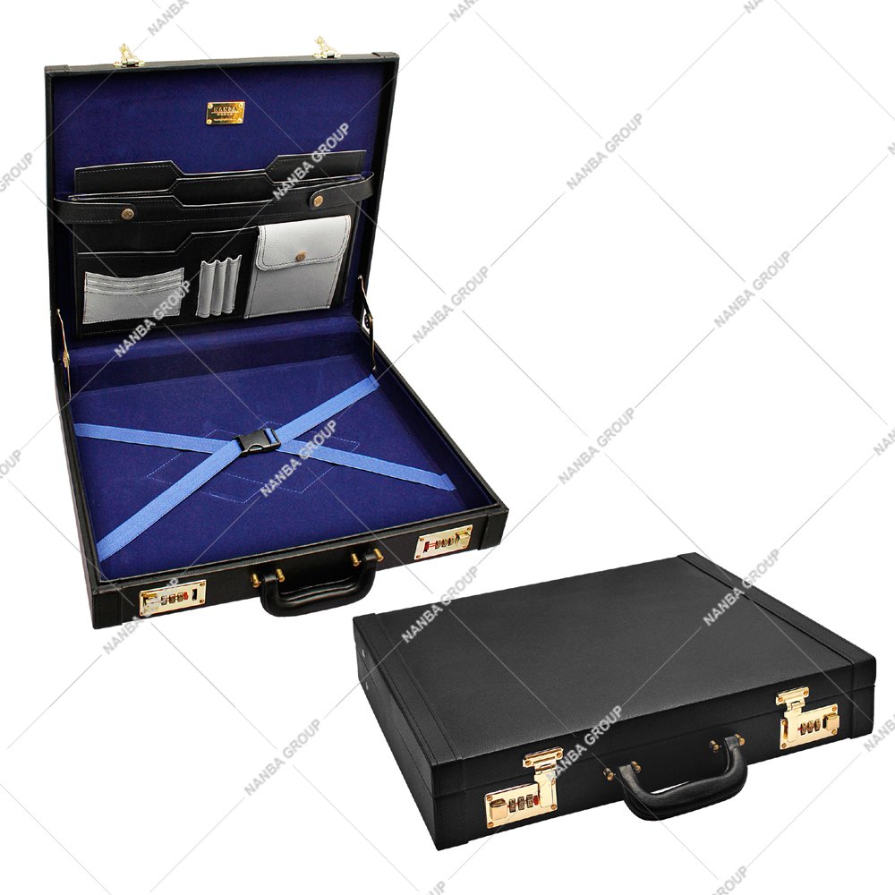 Nanba Group Watermark copy Premium Masonic Regalia Imitation Leather Grand Apron Brief Case with fashion