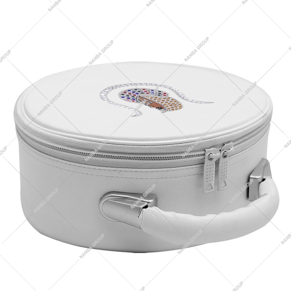 Nanba Group Watermark copy White Daughters of Isis emblem Hand Embroidery Silver Without Strap