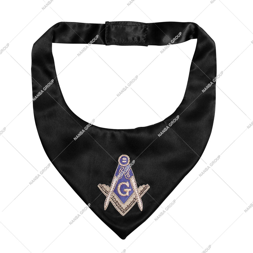 Nanba Group Watermark copy Tie Masonic Cravat Master Mason Square Compass Black High Quality Polyester Custom Size the Masonic Exchange