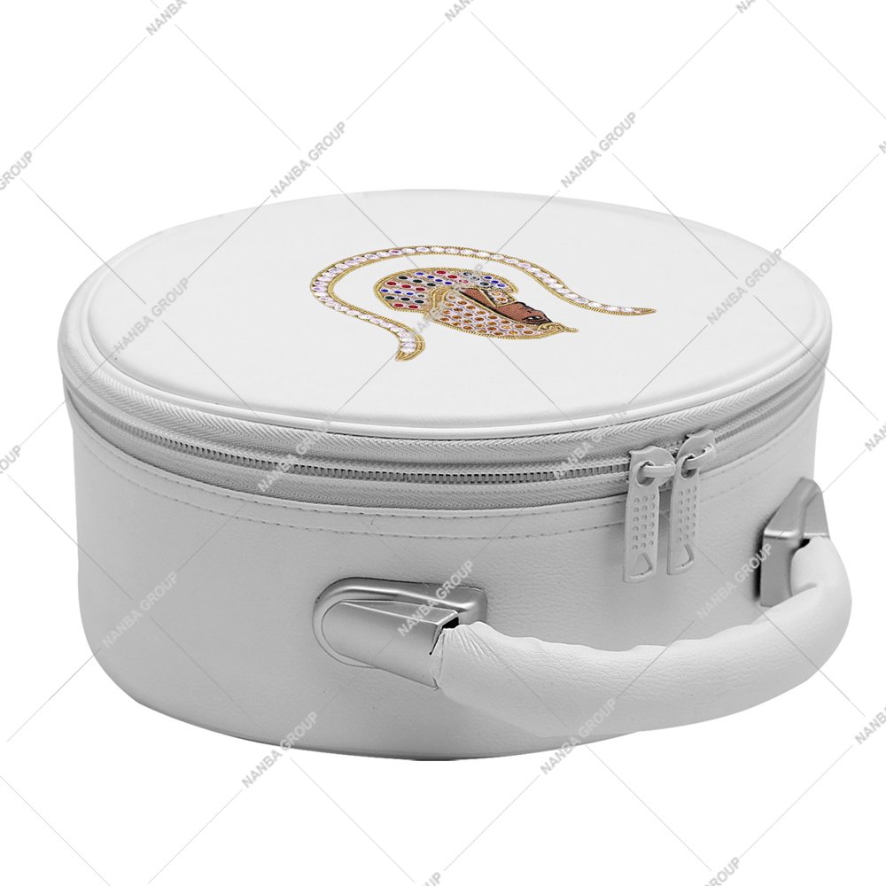 .jpg White Daughters of Isis emblem Hand Embroidery Gold Without Strap