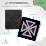 Past Grand Master Knights Templar Frock Coat Sleeve Insignia Purple Silver| Knights Templar Chapeau Rosette – image 2