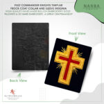 Past Commander Knights Templar Frock Coat Sleeve Insignia Gold | Knights Templar Accessories – image 2
