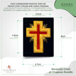 Past Commander Knights Templar Frock Coat Sleeve Insignia Gold | Knights Templar Accessories – image 3