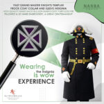 Past Grand Master Knights Templar Frock Coat Sleeve Insignia Purple Silver| Knights Templar Chapeau Rosette – image 4
